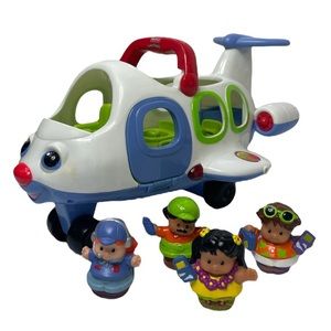 Vintage Fisher Little People Movers Airplane 2005 Vintage Toys Action Figure Set
